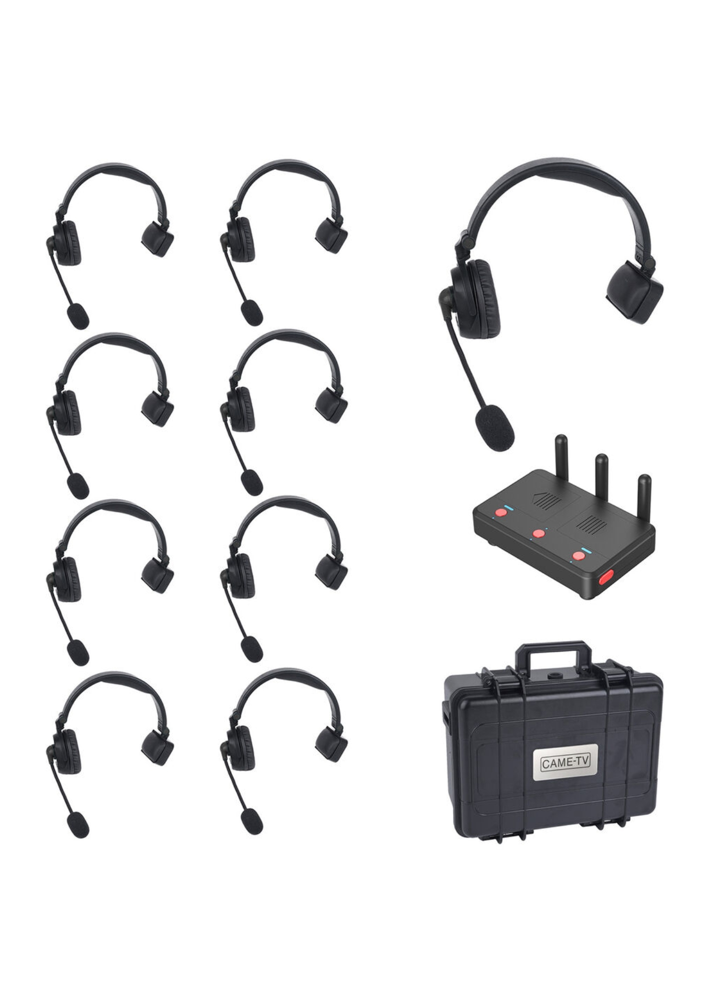 CAME-TV WAERO Duplex Digital Wireless Headset Comms with Hub 9 Pack EU